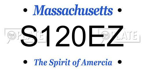 S120EZ Massachusetts License Plate