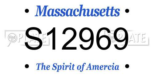 S12969 Massachusetts License Plate