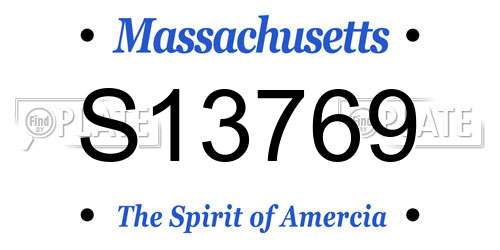 S13769 Massachusetts License Plate