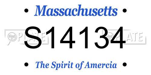 S14134 Massachusetts License Plate