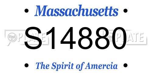 S14880 Massachusetts License Plate