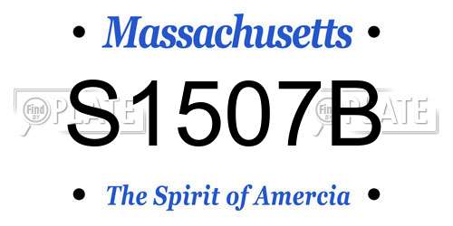 S1507B Massachusetts License Plate
