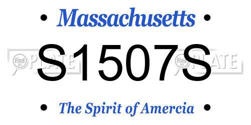 S1507S Massachusetts License Plate