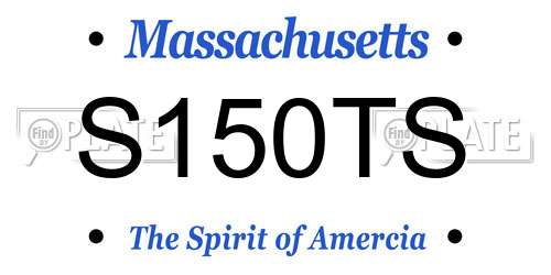 S150TS Massachusetts License Plate