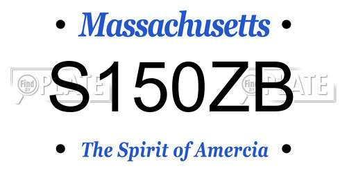 S150ZB Massachusetts License Plate
