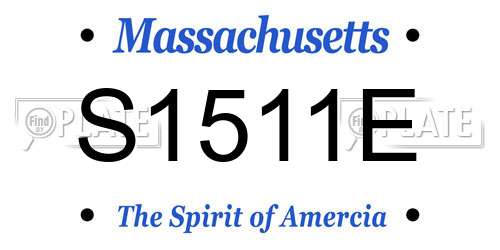 S1511E Massachusetts License Plate