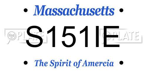 S151IE Massachusetts License Plate