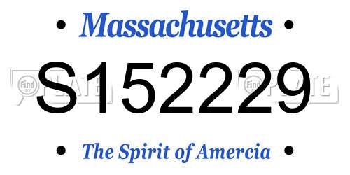 S152229 Massachusetts License Plate