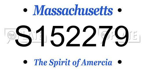 S152279 Massachusetts License Plate
