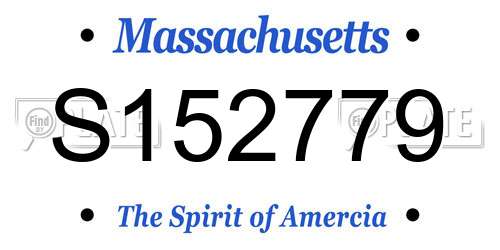 S152779 Massachusetts License Plate