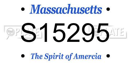 S15295 Massachusetts License Plate