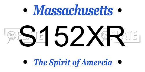 S152XR Massachusetts License Plate