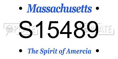 S15489 Massachusetts License Plate