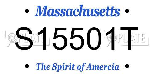 S15501T Massachusetts License Plate