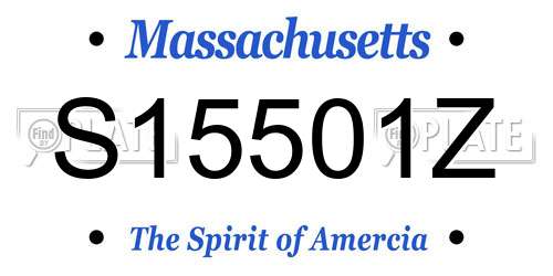 S15501Z Massachusetts License Plate