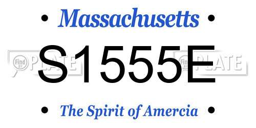 S1555E Massachusetts License Plate