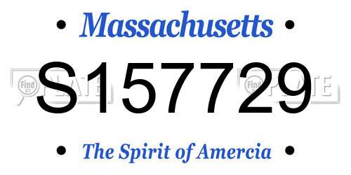S157729 Massachusetts License Plate