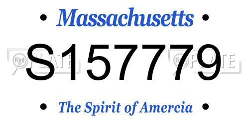 S157779 Massachusetts License Plate