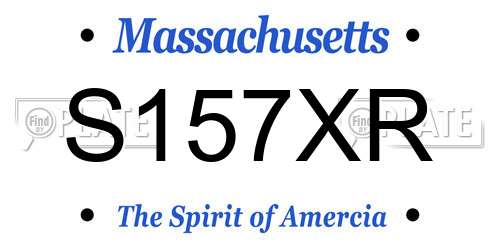 S157XR Massachusetts License Plate
