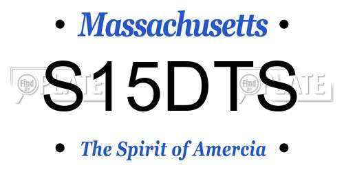 S15DTS Massachusetts License Plate
