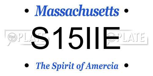 S15IIE Massachusetts License Plate