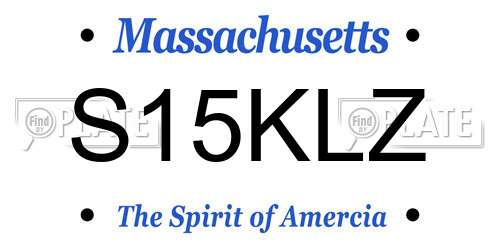 S15KLZ Massachusetts License Plate