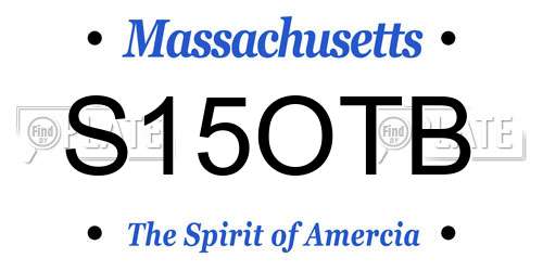 S15OTB Massachusetts License Plate