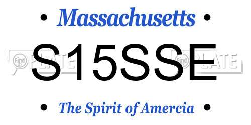 S15SSE Massachusetts License Plate