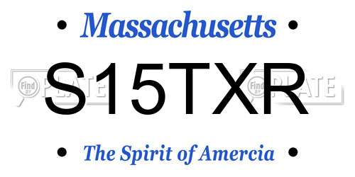 S15TXR Massachusetts License Plate