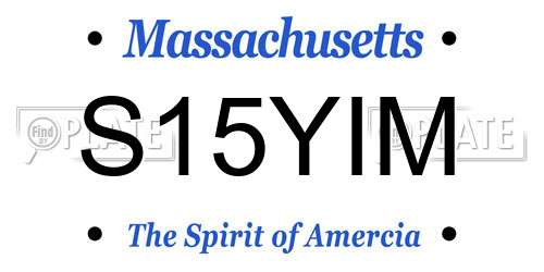 S15YIM Massachusetts License Plate