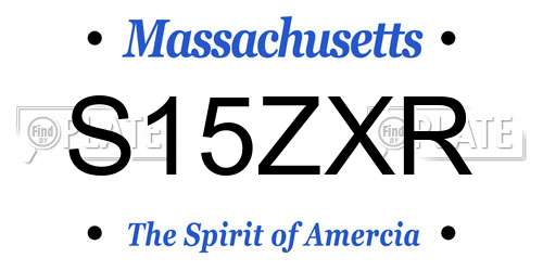 S15ZXR Massachusetts License Plate