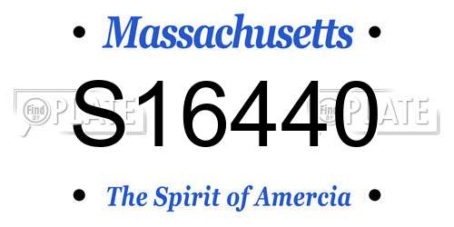S16440 Massachusetts License Plate