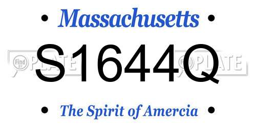 S1644Q Massachusetts License Plate