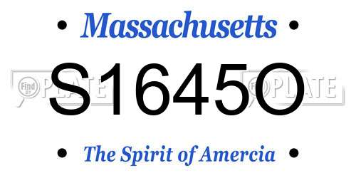 S1645O Massachusetts License Plate