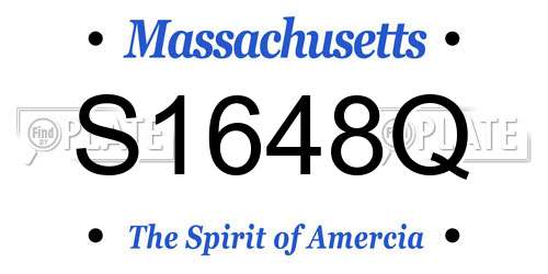 S1648Q Massachusetts License Plate