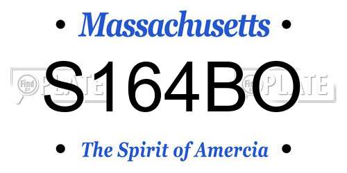 S164BO Massachusetts License Plate