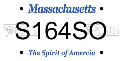 S164SO Massachusetts License Plate
