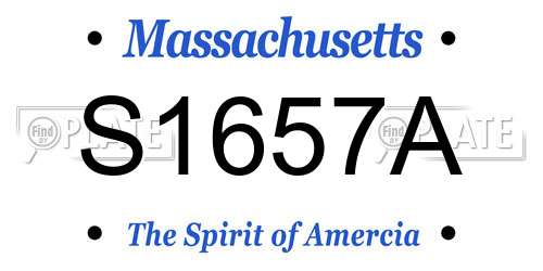S1657A Massachusetts License Plate