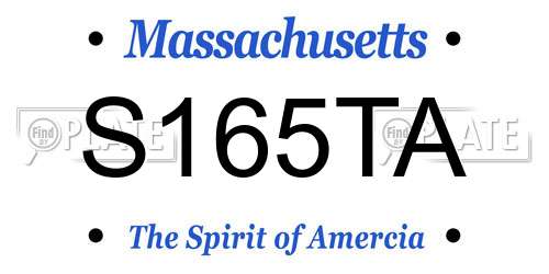 S165TA Massachusetts License Plate