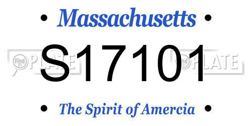 S17101 Massachusetts License Plate
