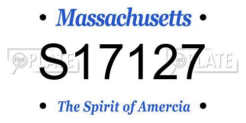 S17127 Massachusetts License Plate