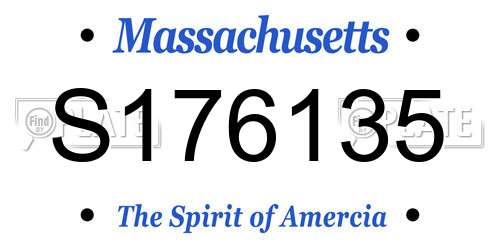 S176135 Massachusetts License Plate