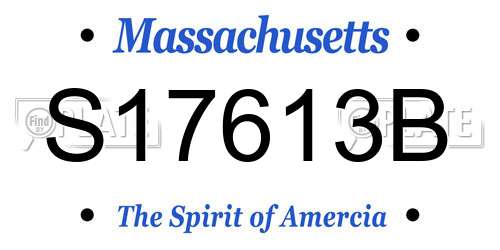 S17613B Massachusetts License Plate
