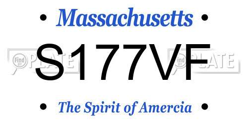 S177VF Massachusetts License Plate