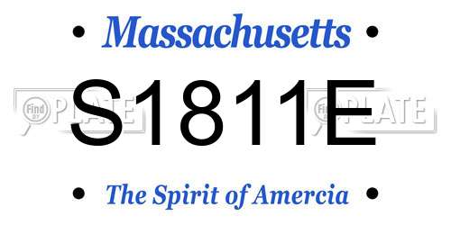 S1811E Massachusetts License Plate