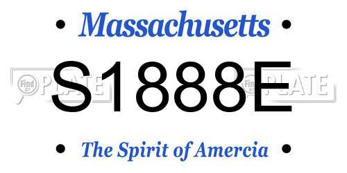 S1888E Massachusetts License Plate