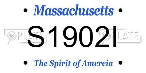 S1902I Massachusetts License Plate