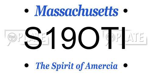 S19OTI Massachusetts License Plate