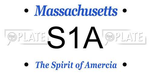 S1A Massachusetts License Plate