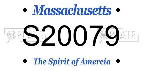 S20079 Massachusetts License Plate